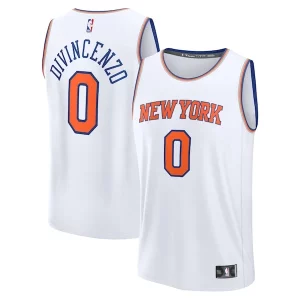 Increíble Fácil de llevar Donte DiVincenzo New York Knicks Fast Break Replica Player Jersey Association Edition White