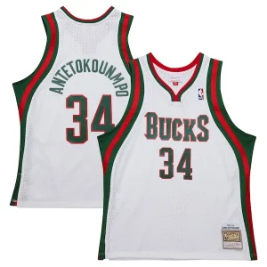 Increíble Giannis Antetokounmpo Milwaukee Bucks 2013/14 Hardwood Classics Swingman Jersey White