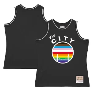 Increíble Golden State Warriors Hardwood Classic Pride Jersey Black