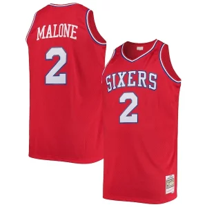 Increíble Hermoso Fácil de llevar Moses Malone Philadelphia 76ers 1982/83 Big & Tall Hardwood Classics Swingman Jersey Red