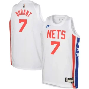 Increíble Kevin Durant Brooklyn Nets Nike Youth 2022/23 Swingman Jersey White Classic Edition
