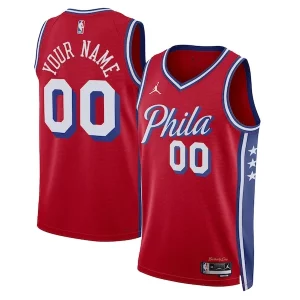 Increíble Philadelphia 76ers Jordan Brand Unisex 2022/23 Swingman Custom Jersey Statement Edition Red