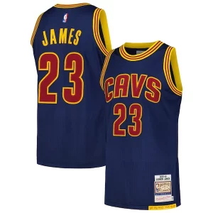 Increíble Resistente Magnífico LeBron James Cleveland Cavaliers 2015/16 Hardwood Classics Authentic Jersey Navy