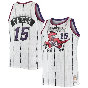 Increíble Robusto Vince Carter Toronto Raptors 1998/99 Big & Tall Hardwood Classics Swingman Jersey White/Purple