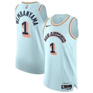 Increíble Victor Wembanyama San Antonio Spurs Nike 2024/25 Authentic Player Jersey City Edition Light Blue
