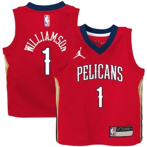 Increíble Zion Williamson New Orleans Pelicans Jordan Brand Toddler 2020/21 Jersey Red Statement Edition