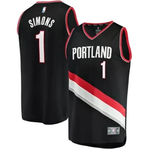 Lujoso Atractivo Delicioso Anfernee Simons Portland Trail Blazers Youth Fast Break Player Jersey Icon Edition Black