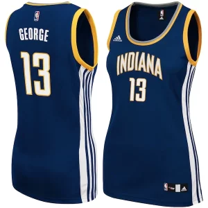 Lujoso Atractivo Fácil de llevar Paul George Indiana Pacers adidas Women's Replica Jersey Navy