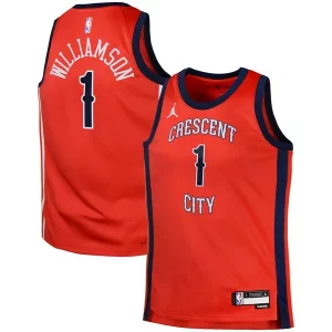 Lujoso Clásico Cool Zion Williamson New Orleans Pelicans Jordan Brand Swingman Jersey Statement Red