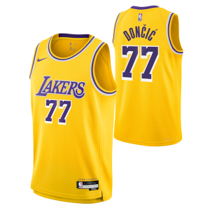 Lujoso Clásico Luka Dončić Los Angeles Lakers Nike Unisex Swingman Jersey Icon Edition Gold