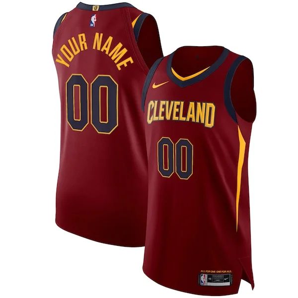 Lujoso Cleveland Cavaliers Nike Authentic Custom Jersey Wine Icon Edition