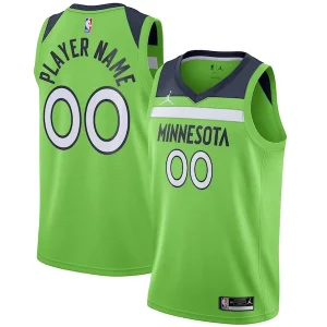 Lujoso Cool Minnesota Timberwolves Jordan Brand Swingman Custom Jersey Statement Edition Green