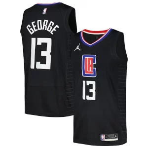 Lujoso Delicioso Paul George LA Clippers Jordan Brand Nike Swingman Player Jersey Statement Edition Black
