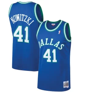 Lujoso Dirk Nowitzki Dallas Mavericks 1998/99 Hardwood Classics Swingman Jersey Blue