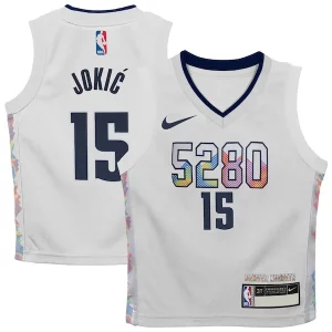 Estupendo Exquisito Versátil Nikola Jokic Denver Nuggets Nike Toddler 2024/25 Swingman Player Jersey City Edition White