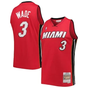 Lujoso Duradero Dwyane Wade Miami Heat Hardwood Classics Swingman Jersey Red