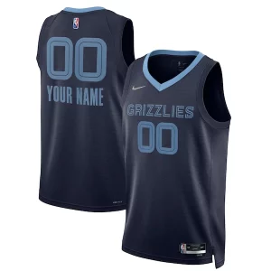 Lujoso Estupendo Memphis Grizzlies Nike 2021/22 Diamond Swingman Custom Jersey Icon Edition Navy