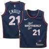 Lujoso Genial Hermoso Joel Embiid Philadelphia 76ers Nike Toddler Swingman Replica Jersey City Edition Navy