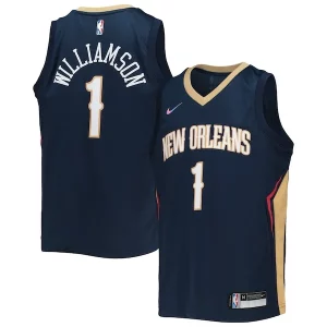 Lujoso Hermoso Estupendo Zion Williamson New Orleans Pelicans Nike Youth 2021/22 Diamond Swingman Jersey Icon Edition Navy