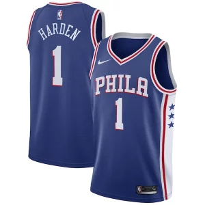 Lujoso Ideal James Harden Philadelphia 76ers Nike Swingman Jersey Icon Edition Royal