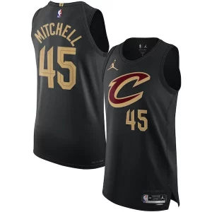 Lujoso Increíble Hermoso Donovan Mitchell Cleveland Cavaliers Jordan Brand Authentic Player Jersey Statement Edition Black