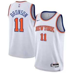 Lujoso Increíble Jalen Brunson New York Knicks Nike Youth Association Swingman Jersey White