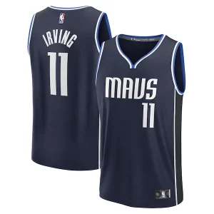 Lujoso Kyrie Irving Dallas Mavericks Fast Break Replica Player Jersey Statement Edition Navy