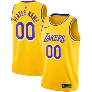 Lujoso Magnífico Bonito Los Angeles Lakers Nike 2020/21 Swingman Custom Jersey Icon Edition Gold
