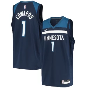 Magnífico Anthony Edwards Minnesota Timberwolves Nike Youth 2020/21 Swingman Jersey Icon Edition Navy