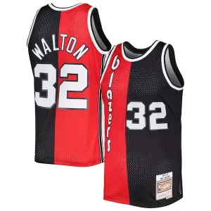 Magnífico Duradero Bill Walton Portland Trail Blazers Hardwood Classics 1976/77 Split Swingman Jersey Red/Black
