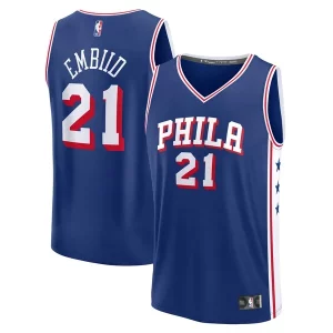 Magnífico Elegante Clásico Joel Embiid Philadelphia 76ers Fast Break Replica Player Jersey Icon Edition Royal