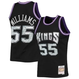 Magnífico Exquisito Jason Williams Sacramento Kings 2000/01 Hardwood Classics NBA 75th Anniversary Diamond Swingman Jersey Black