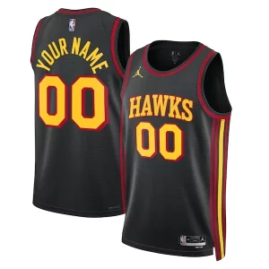 Magnífico Genial Estupendo Atlanta Hawks Jordan Brand Unisex 2022/23 Swingman Custom Jersey Statement Edition Black