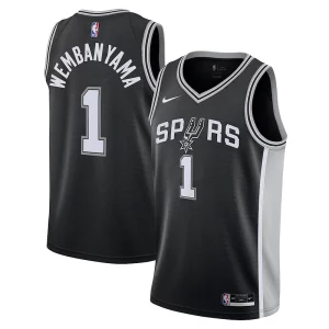 Magnífico Lujoso Victor Wembanyama San Antonio Spurs Nike Youth 2023 NBA Draft First Round Pick Swingman Jersey Icon Edition Black