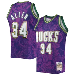 Magnífico Moderno Ray Allen Milwaukee Bucks Hardwood Classics 2000/01 Lunar New Year Swingman Jersey Purple