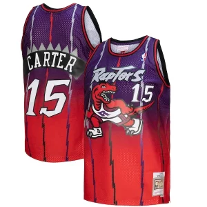 Magnífico Práctico Delicioso Vince Carter Toronto Raptors 1998/99 Hardwood Classics Fadeaway Swingman Player Jersey Red/Purple