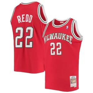 Magnífico Robusto Duradero Michael Redd Milwaukee Bucks 2001/02 Hardwood Classics Swingman Jersey Red