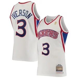 Maravilloso Allen Iverson Philadelphia 76ers 1996/97 Hardwood Classics Authentic Jersey White