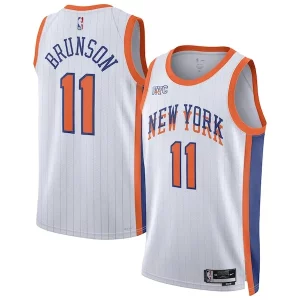 Maravilloso Chulo Hermoso Jalen Brunson New York Knicks Nike Unisex 2024/25 Swingman Player Jersey City Edition White