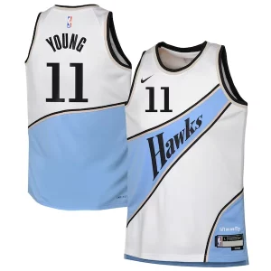 Maravilloso Cool Trae Young Atlanta Hawks Nike Youth 2024/25 Swingman Player Jersey City Edition White