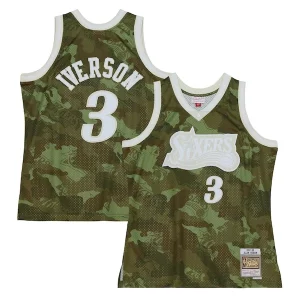 Maravilloso Duradero Allen Iverson Philadelphia 76ers Hardwood Classics 1997/98 Ghost Green Swingman Jersey Camo