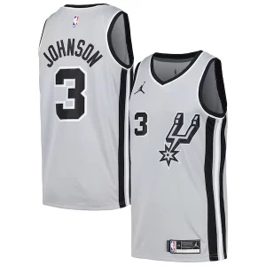 Maravilloso Encantador Atractivo Keldon Johnson San Antonio Spurs Nike Swingman Player Jersey Statement Edition Silver