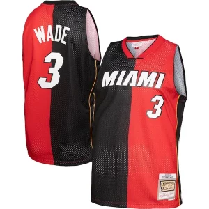 Maravilloso Encantador Dwyane Wade Miami Heat Hardwood Classics 2005/06 Split Swingman Jersey Black/Red