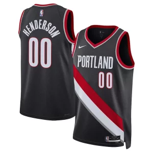 Maravilloso Scoot Henderson Portland Trail Blazers Nike Unisex 2023 NBA Draft Swingman Jersey Icon Edition Black