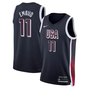 Cool Fácil de llevar Increíble Joel Embiid Unisex Nike Men's USA Basketball 2024 Swingman Player Jersey Navy