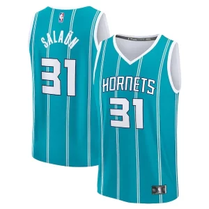 Maravilloso Lujoso Fácil de llevar Tidjane Salaun Charlotte Hornets 2024 NBA Draft Fast Break Player Jersey Icon Edition Teal
