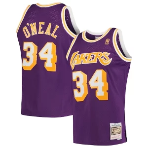 Maravilloso Magnífico Chulo Shaquille O'Neal Los Angeles Lakers Hardwood Classics Swingman Jersey Purple/Royal/Gold