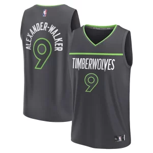 Maravilloso Nickeil Alexander Walker Minnesota Timberwolves Youth Fast Break Replica Player Jersey Statement Edition Black