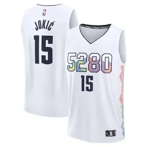 Chulo Exquisito Genial Nikola Jokic Denver Nuggets Youth 2024/25 Fast Break Player Jersey City Edition White