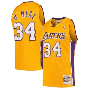 Maravilloso Shaquille O'Neal Los Angeles Lakers Hardwood Classics Swingman Jersey Gold